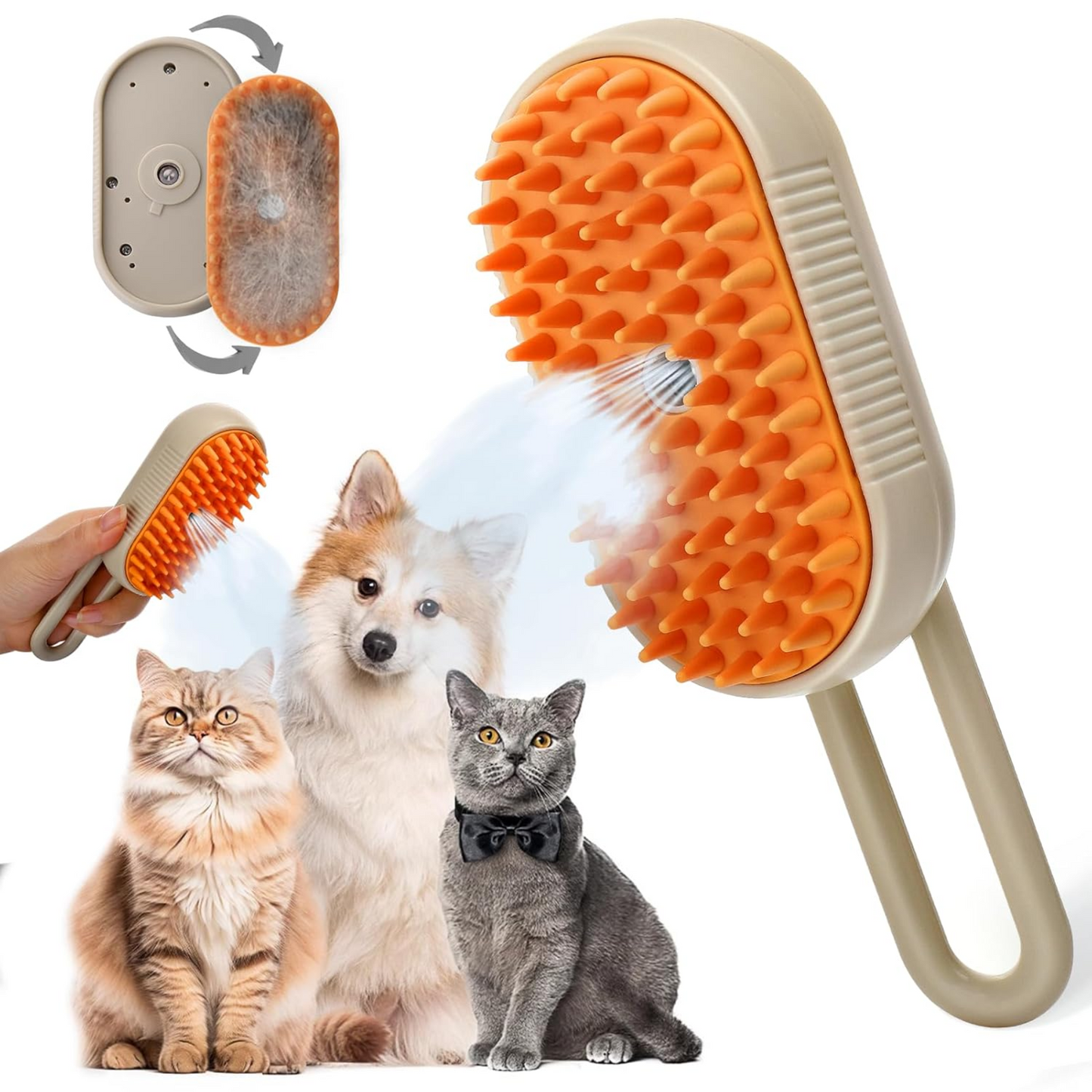 SteamPet™ – Cepillo a Vapor para Pelo y Suciedad Difícil